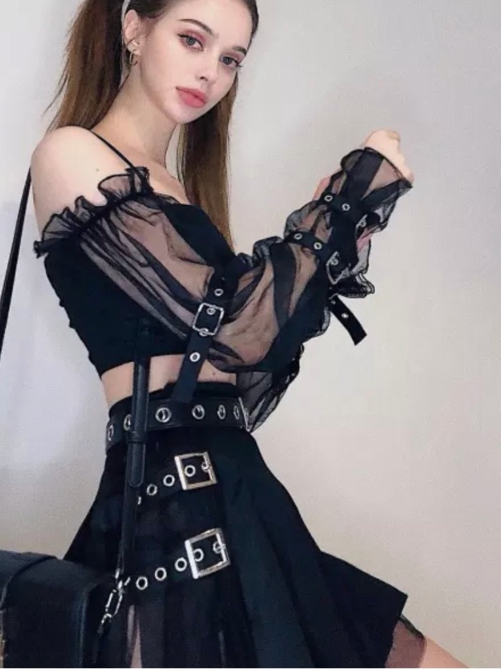 Dolls kill top and skirt SET